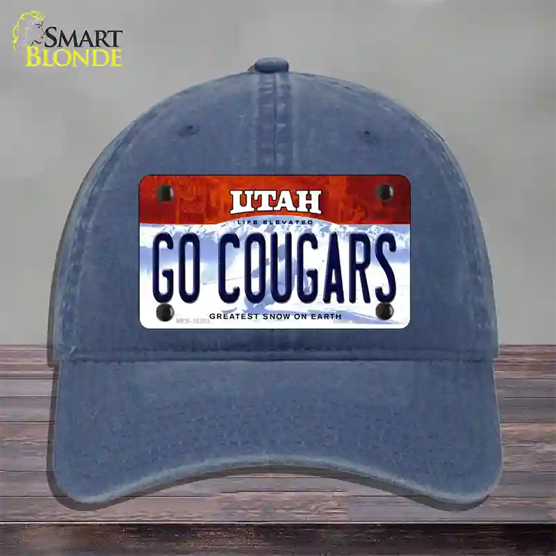 Go Cougars Utah Novelty License Plate Hat Unconstructed Cotton / Navy