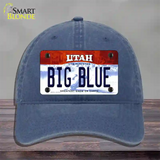 Big Blue Utah Novelty License Plate Hat Unconstructed Cotton / Navy