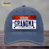 Grandma Utah Novelty License Plate Hat Unconstructed Cotton / Navy