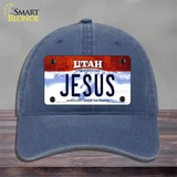 Jesus Utah Novelty License Plate Hat Unconstructed Cotton / Navy