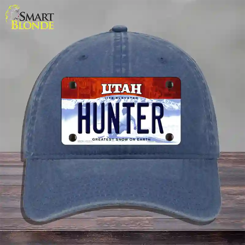 Hunter Utah Novelty License Plate Hat Unconstructed Cotton / Navy