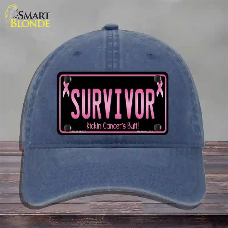 Survivor Novelty License Plate Hat Unconstructed Cotton / Navy