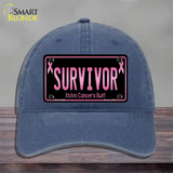 Survivor Novelty License Plate Hat Unconstructed Cotton / Navy