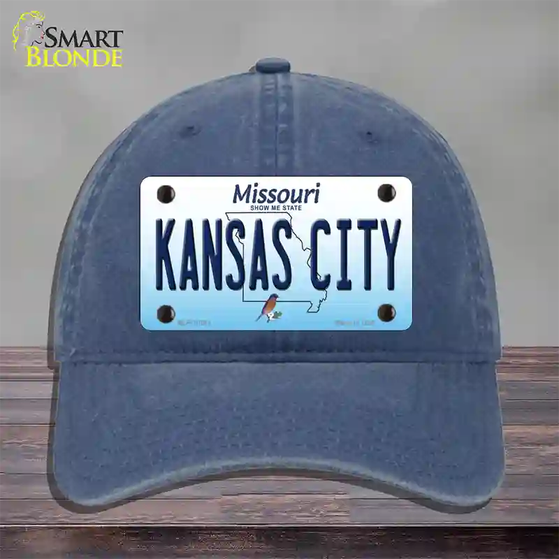 Kansas City Missouri Novelty License Plate Hat Unconstructed Cotton / Navy