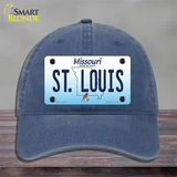 St Louis Missouri Novelty License Plate Hat Unconstructed Cotton / Navy