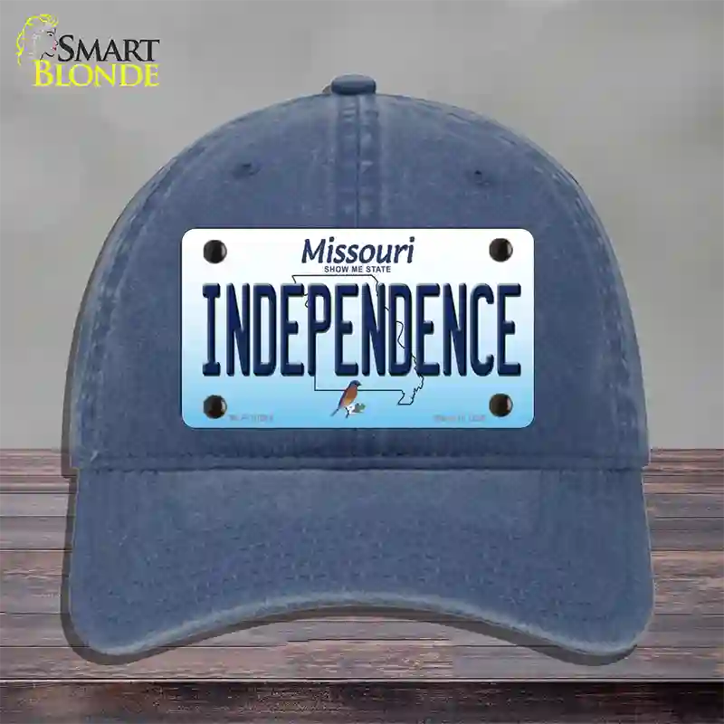 Independence Missouri Novelty License Plate Hat Unconstructed Cotton / Navy