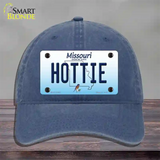 Hottie Missouri Novelty License Plate Hat Unconstructed Cotton / Navy