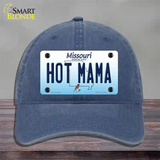 Hot Mama Missouri Novelty License Plate Hat Unconstructed Cotton / Navy