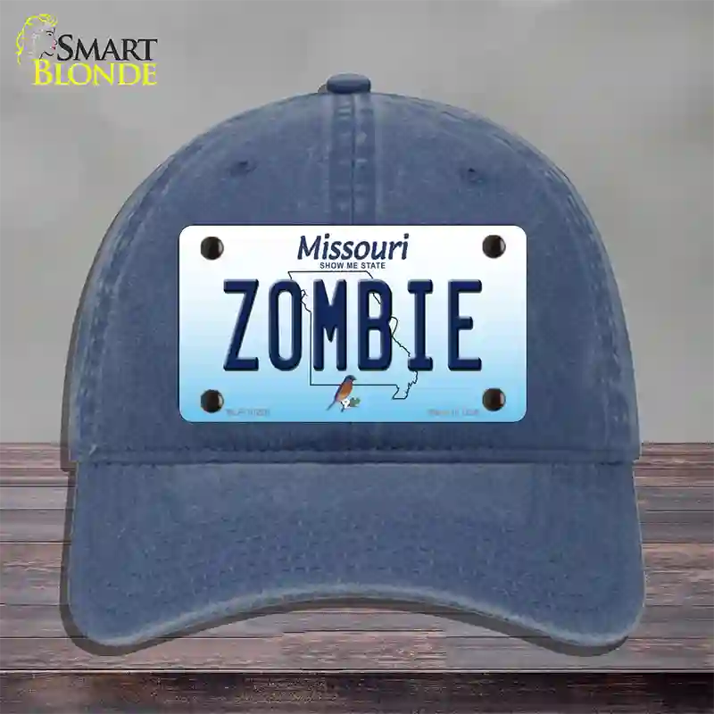 Zombie Missouri Novelty License Plate Hat Unconstructed Cotton / Navy