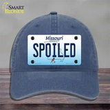 Spoiled Missouri Novelty License Plate Hat Unconstructed Cotton / Navy