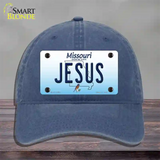 Jesus Missouri Novelty License Plate Hat Unconstructed Cotton / Navy