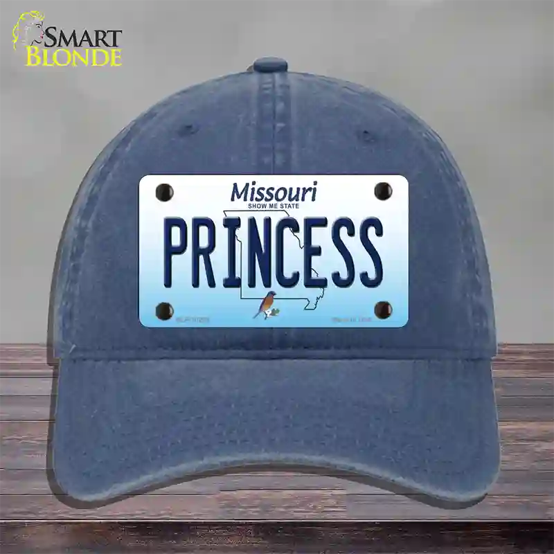 Princess Missouri Novelty License Plate Hat Unconstructed Cotton / Navy