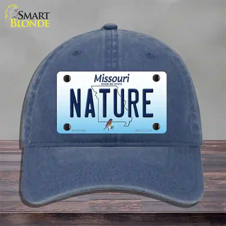 Nature Missouri Novelty License Plate Hat Unconstructed Cotton / Navy