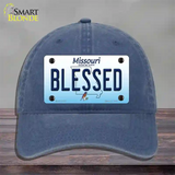 Blessed Missouri Novelty License Plate Hat Unconstructed Cotton / Navy