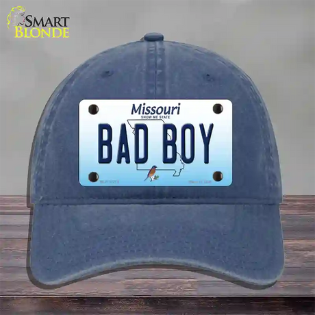 Bad Boy Missouri Novelty License Plate Hat Unconstructed Cotton / Navy