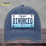 Divorced Missouri Novelty License Plate Hat Unconstructed Cotton / Navy