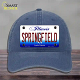 Springfield Illinois Novelty License Plate Hat Unconstructed Cotton / Navy