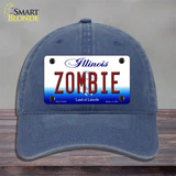 Zombie Illinois Novelty License Plate Hat Unconstructed Cotton / Navy