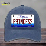 Princess Illinois Novelty License Plate Hat Unconstructed Cotton / Navy