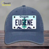 Eugene Oregon Novelty License Plate Hat Unconstructed Cotton / Navy