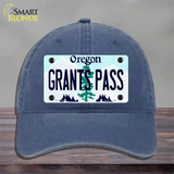 Grants Pass Oregon Novelty License Plate Hat Unconstructed Cotton / Navy