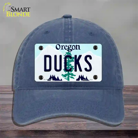 Ducks Oregon Novelty License Plate Hat Unconstructed Cotton / Navy