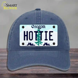 Hottie Oregon Novelty License Plate Hat Unconstructed Cotton / Navy