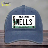 Wells Maine Novelty License Plate Hat Unconstructed Cotton / Navy