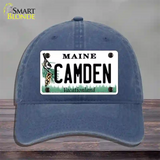 Camden Maine Novelty License Plate Hat Unconstructed Cotton / Navy