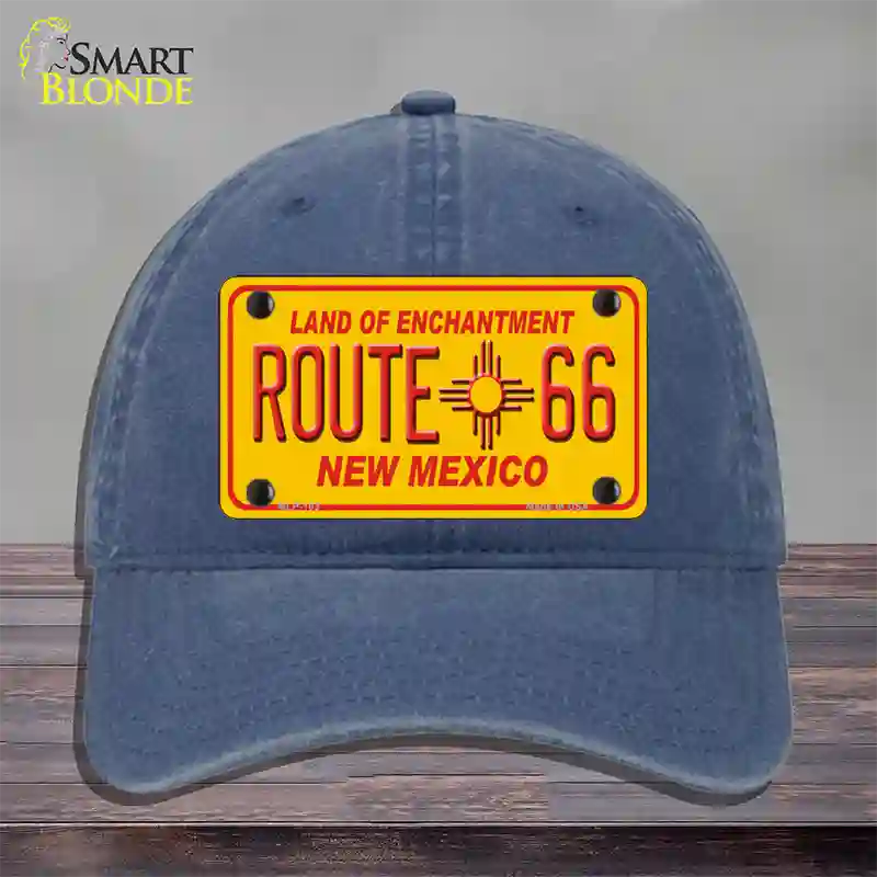 Route 66 New Mexico Novelty License Plate Hat Unconstructed Cotton / Navy