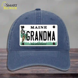 Grandma Maine Novelty License Plate Hat Unconstructed Cotton / Navy