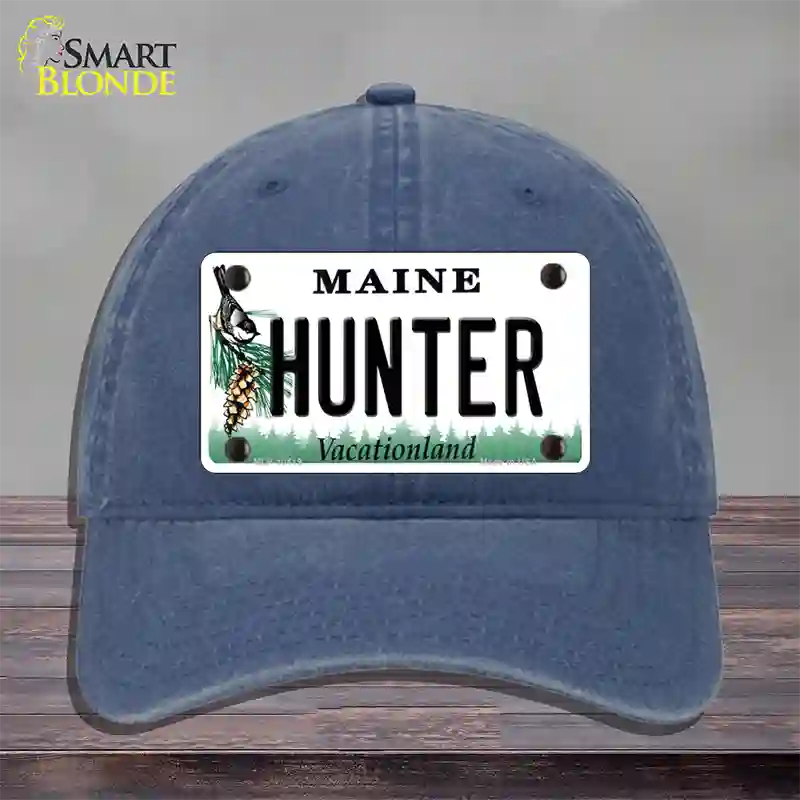 Hunter Maine Novelty License Plate Hat Unconstructed Cotton / Navy