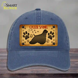 Cocker Spaniel Novelty License Plate Hat Unconstructed Cotton / Navy