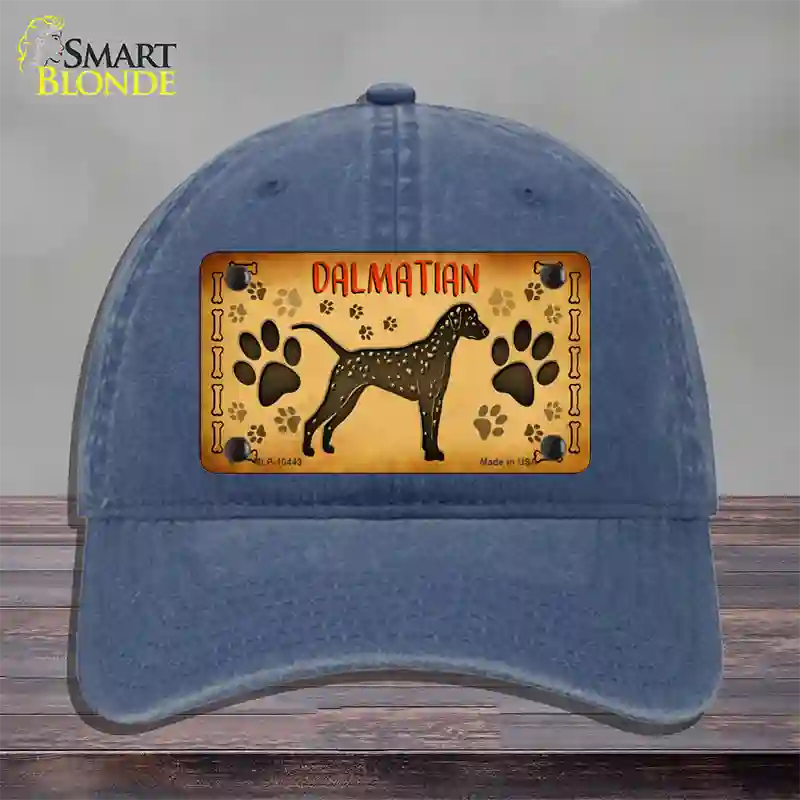 Dalmatian Novelty License Plate Hat Unconstructed Cotton / Navy