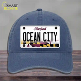 Ocean City Maryland Novelty License Plate Hat Unconstructed Cotton / Navy