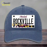 Rockville Maryland Novelty License Plate Hat Unconstructed Cotton / Navy