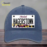 Hagerstown Maryland Novelty License Plate Hat Unconstructed Cotton / Navy