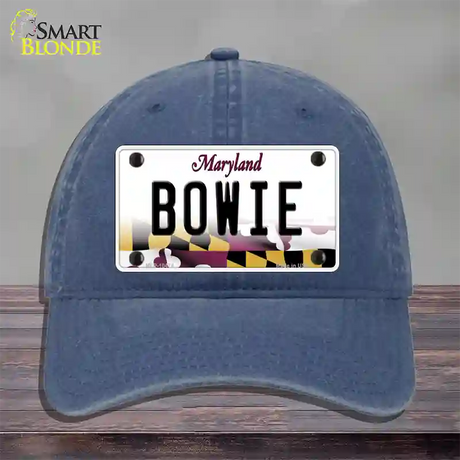 Bowie Maryland Novelty License Plate Hat Unconstructed Cotton / Navy