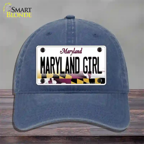 Maryland Girl Maryland Novelty License Plate Hat Unconstructed Cotton / Navy