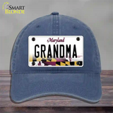 Grandma Maryland Novelty License Plate Hat Unconstructed Cotton / Navy