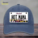 Hot Mama Maryland Novelty License Plate Hat Unconstructed Cotton / Navy