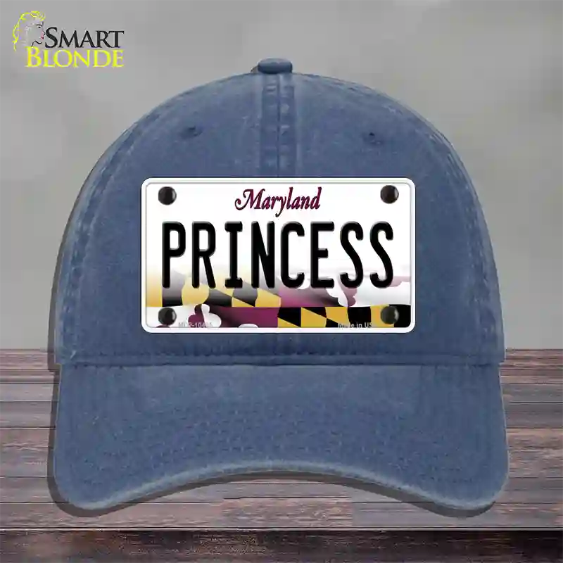 Princess Maryland Novelty License Plate Hat Unconstructed Cotton / Navy