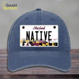 Native Maryland Novelty License Plate Hat Unconstructed Cotton / Navy