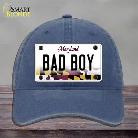 Bad Boy Maryland Novelty License Plate Hat Unconstructed Cotton / Navy