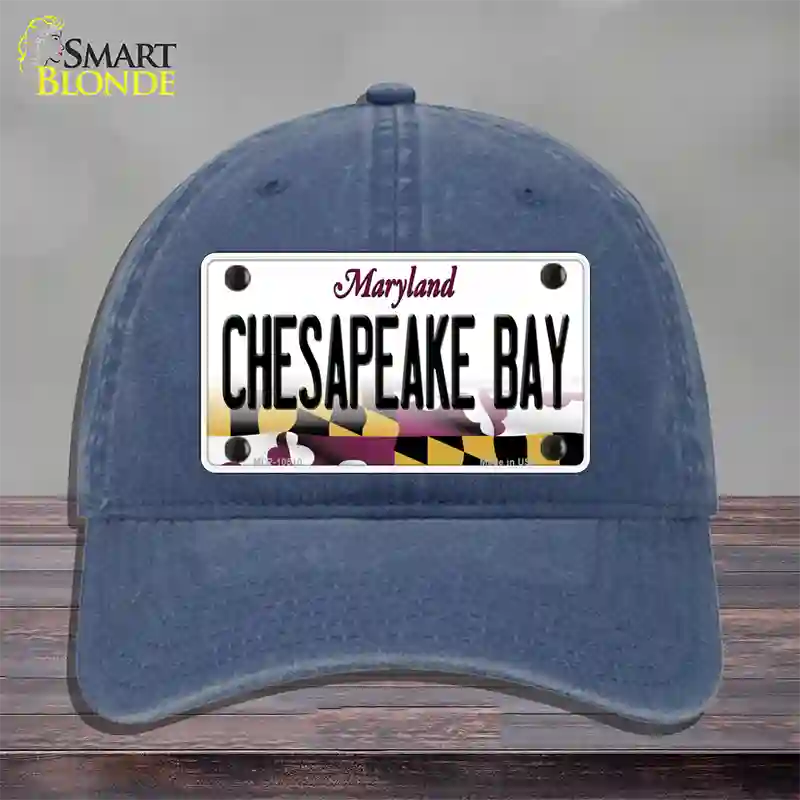 Chesapeake Bay Maryland Novelty License Plate Hat Unconstructed Cotton / Navy