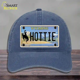 Hottie Wyoming Novelty License Plate Hat Unconstructed Cotton / Navy