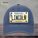 Lincoln Nebraska Novelty License Plate Hat Unconstructed Cotton / Navy