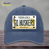 Go Huskers Nebraska Novelty License Plate Hat Unconstructed Cotton / Navy