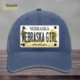 Nebraska Girl Novelty License Plate Hat Unconstructed Cotton / Navy