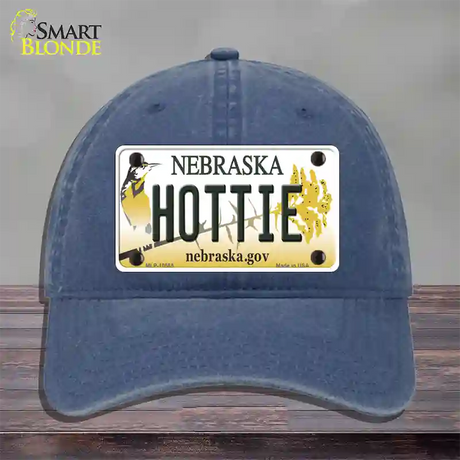 Hottie Nebraska Novelty License Plate Hat Unconstructed Cotton / Navy